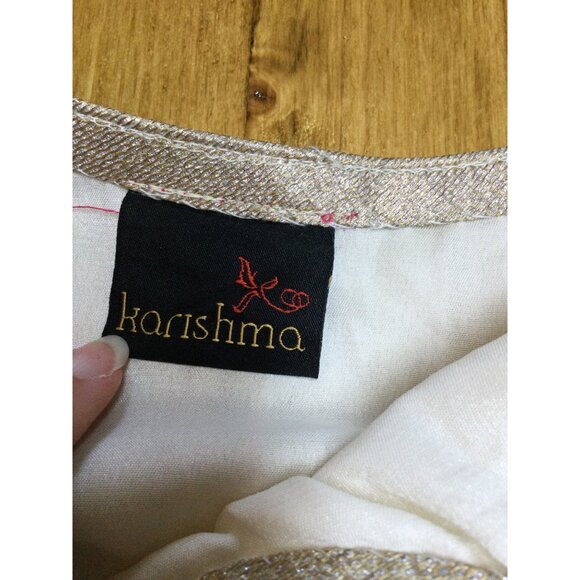 Karishma Womens Traditional Anarkali Gown Embroidered Velvet Mesh Long Dress - Picture 5 of 15